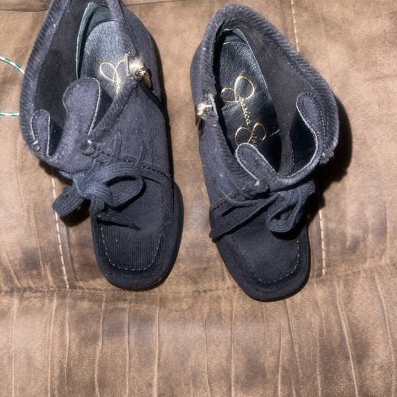 Jessica Simpson Black Velvet Platform Boots - Picture 7 of 8